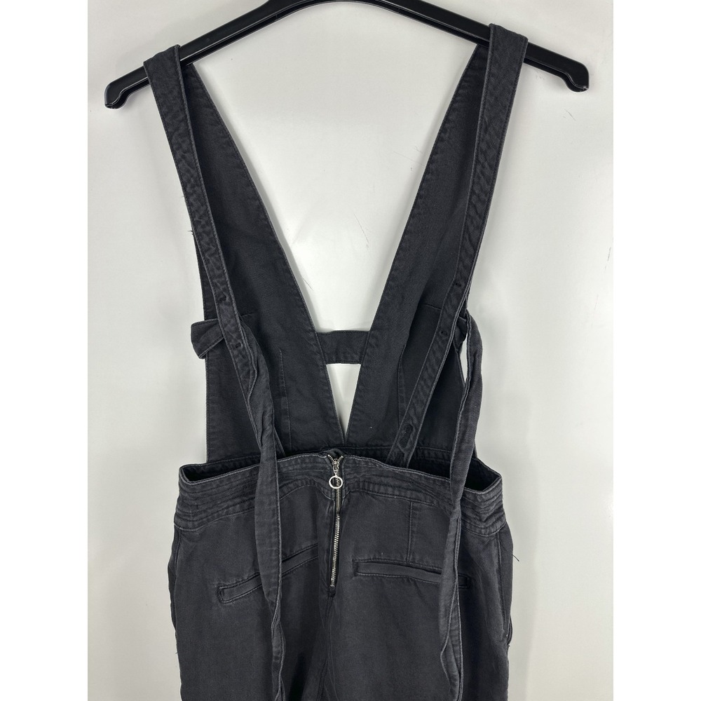 Pilcro x Anthropologie Puddle Jumpsuit Wide Leg Faded Black Raw Hem 28 Tall - Picture 14 of 16